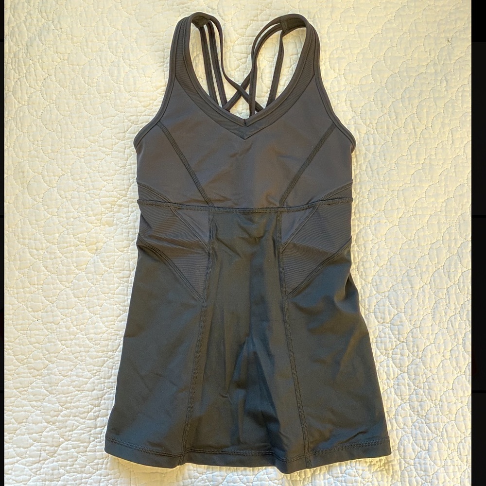 Lululemon Black Workout Top Built in Bra